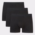 Hanes Originals Ultimate Men's SuperSoft Trunk Underwear, Black, 3-Pack #UO2TA3
