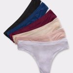 Hanes Women's Super Stretch Microfiber Thong Underwear, Comfort Flex Fit, 6-Pack #CF46M6