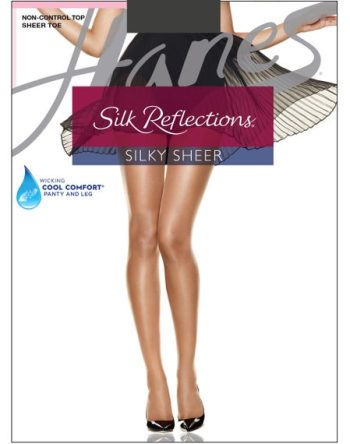 Hanes Silk Reflections Sheer Pantyhose, Non-Control Top, 6-Pack #C06715