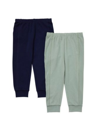 Hanes Pure Comfort Baby French Terry Joggers, Organic Cotton, Boys & Girls, 2-Pack #BP2TP2