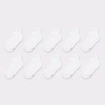 Hanes Girls' Ankle Socks Pack, 10-Pack, White #HGWA10
