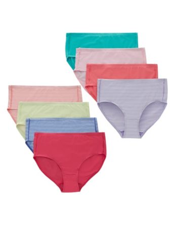 Hanes Ultimate Pure Comfort Girls' Microfiber Brief Underwear, 8-Pack #GUPSYB