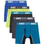 Hanes Moves Boys' Anti-Chafe Boxer Brief Underwear, Assorted, 5-Pack #BRACBC
