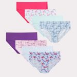 Hanes Ultimate Pure Comfort Girls' Brief Underwear, Cotton, 8-Pack #GUOCB8
