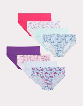 Hanes Ultimate Pure Comfort Girls' Brief Underwear, Cotton, 8-Pack #GUOCB8