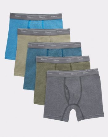 Hanes Originals Boys' Tween Boxer Brief Underwear, Assorted Solids, 5-Pack #BROBB7