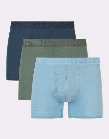 Hanes Originals Ultimate Men's SuperSoft Trunk Underwear, Assorted, 3-Pack #UO2TB3
