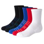 Hanes Moves Ultimate Boys' Seamless Stretch Mid Crew Socks, 6-Pairs #BUSSM6