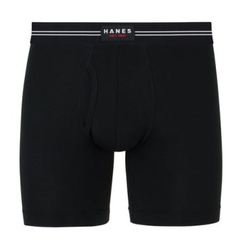 Hanes Perfect Flex Men's Boxer Brief Underwear, Lightweight & Breathable, Black, 1-Pack #UJBBA1