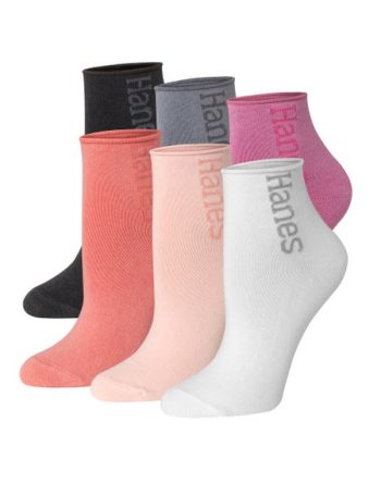 Hanes Originals Women's SuperSoft Mid Crew Socks, 6-Pairs #HWSM6