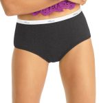 Hanes Women's Ribbed Cotton Briefs 6-Pack #PP40RH
