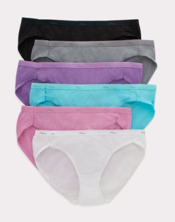 Hanes Women's Cotton Bikini Underwear, Cool Comfort, 6-Pack #PP42CA