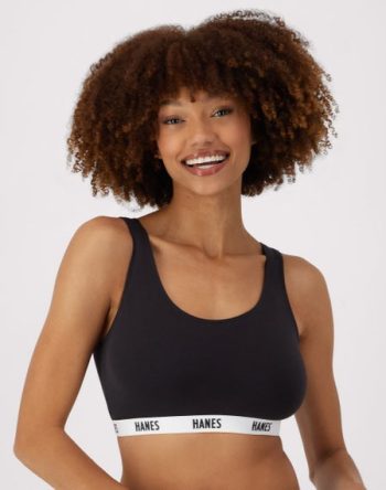Hanes Originals Women's Pullover Bralette, Moisture-Wicking Stretch Cotton #DGB101