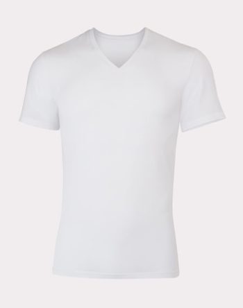 Hanes Perfect Flex Men's Tee, White V-Neck Undershirt, 1-Pack #UJTVW1