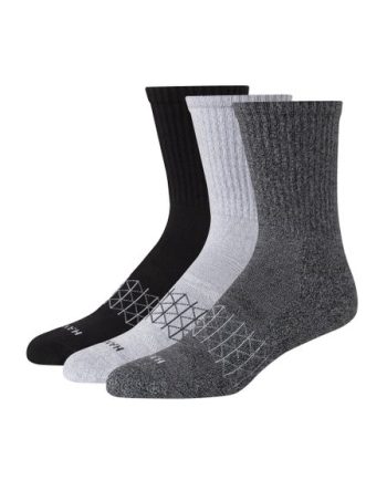Hanes Absolute Active Men's Cushioned Crew Socks, Shoe Sizes 6-12, 3-Pairs #PMAB84