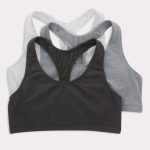 Hanes Women's Cotton Racerback Sports Bralette, Low Impact, 3-Pack #HFA003