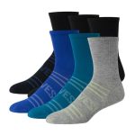 Hanes Moves Breathable Mesh Men's Mid-Crew Socks, Shoe Sizes 6-12, 6-Pairs #HMMV84