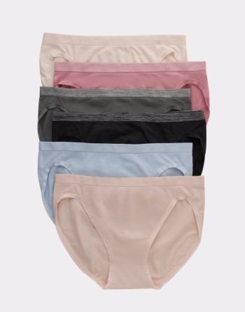 Hanes Women's Seamless Bikini Underwear, Comfort Flex Fit, 6-Pack #CF42P6
