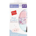 Hanes Pure Comfort Toddler Girls' Cotton Hipster Underwear, 10-Pack #TPCH10