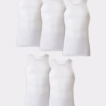 Hanes Ultimate Big Men's White Tank Top Undershirt Pack, Cotton, 5-Pack, (Big & Tall Sizes) #7990B5