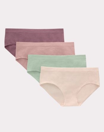 Hanes Girls' Tween Underwear Seamless Hipster Pack, Assorted, 4-Pack #GSMHP2