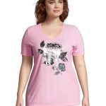 Hanes Just My Size Women's Graphic T-Shirt, Simple Floral (Plus Size) #GTJ181??Y07239