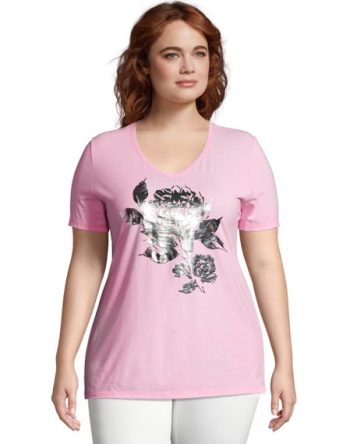 Hanes Just My Size Women's Graphic T-Shirt, Simple Floral (Plus Size) #GTJ181??Y07239