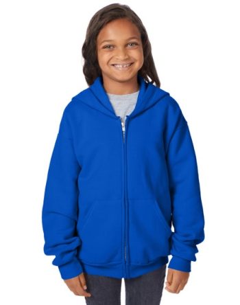 Hanes EcoSmart Kids' Full-Zip Fleece Hoodie #P480