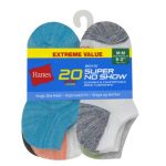 Hanes Boys' Super No Show Socks, Super Value Pack, 20-Pairs #HBSN20