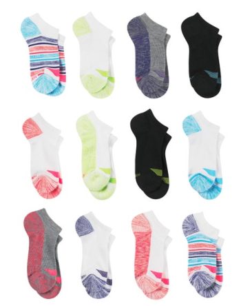 Hanes Cool Comfort Girls' Mesh No Show Socks, 12-Pairs #HGBN12