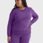 Hanes Just My Size EcoSmart Women's Fleece Sweatshirt, V-Notch (Plus Size) #OJ098