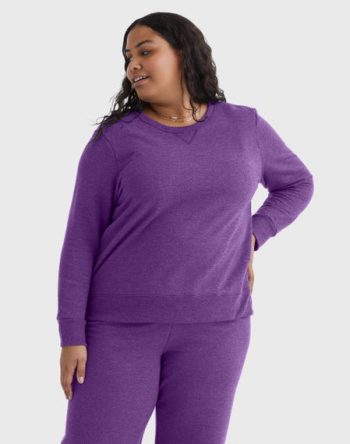 Hanes Just My Size EcoSmart Women's Fleece Sweatshirt, V-Notch (Plus Size) #OJ098