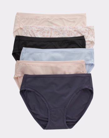 Hanes Women's Super Stretch Microfiber Bikini Underwear, Comfort Flex Fit, 6-Pack #CF42M6