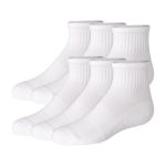 Hanes Pure Comfort Girls' Organic Cotton Ankle Socks, 6-Pairs #PPCAK6
