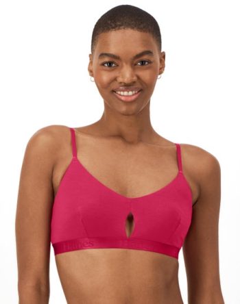 Hanes Originals Women's SuperSoft Scoop Cut-Out Crop Bralette #MHO112