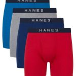 Hanes Ultimate Men's ComfortBlend Boxer Brief Underwear, 4-Pack #UBBBC4