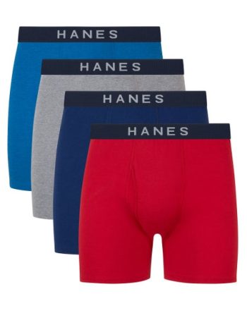 Hanes Ultimate Men's ComfortBlend Boxer Brief Underwear, 4-Pack #UBBBC4