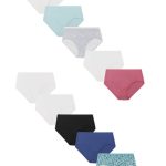 Hanes Just My Size Women's Cotton Brief Underwear, Assorted, 10-Pack (Plus Size) #1610PX