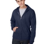 Hanes EcoSmart Unisex Full-Zip Fleece Hoodie #OP180
