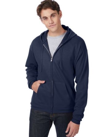 Hanes EcoSmart Unisex Full-Zip Fleece Hoodie #OP180