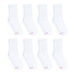 Hanes Ultimate Women's Crew Socks Pack, Cushioned, 8-Pairs #HWUCC8