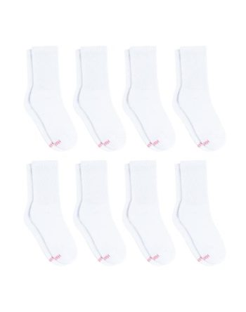 Hanes Ultimate Women's Crew Socks Pack, Cushioned, 8-Pairs #HWUCC8