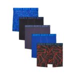 Hanes Moves Boys' Performance Stretch Boxer Brief Underwear, Assorted Solids/Prints, 5-Pack #BR9XR5