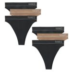 Hanes Originals Women's Seamless Rib Hi-Rise Cheeky Underwear, Neutrals, 6-Pack #MH11P6