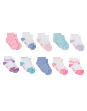 Hanes Infant/Toddler Girls' Super Soft Ankle Socks, 10-Pairs #TGVA10