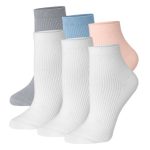 Hanes Originals Women's SuperSoft Ankle Socks, Assorted, Extended Sizes, 6-Pairs #HWSA6P