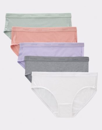 Hanes Originals Girls' SuperSoft Hipster Underwear, 5-Pack #GOSSHP