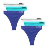 Hanes Originals Women's Seamless Rib Hi-Rise Cheeky Underwear, Assorted, 6-Pack #MH11FA