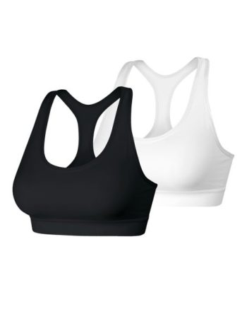 Hanes Sport Women's Racerback Sports Bra with Compression, 2-Pack #O91782