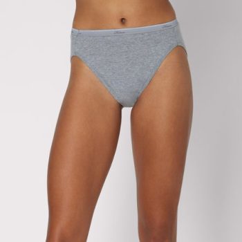 Hanes Cool Comfort Women's Cotton Hi-Cut Underwear, 6-Pack #PP43WB